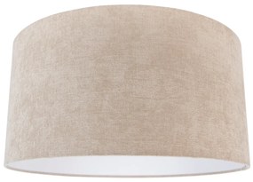 Abajur de tecido castanho claro redondo 50/50/25