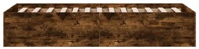 Estrutura cama s/ colchão derivados de madeira carvalho fumado
