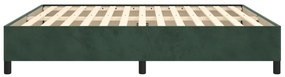 Estrutura de cama 160x200 cm veludo verde-escuro