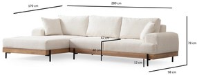 Sofá de Esquina Eti – Branco – 170 x 280 cm