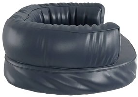 Cama p/ cães em espuma ergonómico 60x42cm couro artificial azul