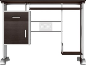 Secretária de escritório de design, 100 x 52  x 75  cm, castanho e branca