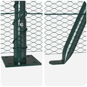 Cerca Hexagonal vidaXL Verde 1,2x100 m Aço
