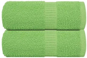 vidaXL Toalhas de rosto FROGN 2 peças Verde-maçã 30x30 cm 360 g/m²
