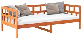 Sofá-cama sem colchão 90x190 cm pinho maciço castanho-mel