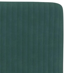 Cadeiras de jantar 4 pcs veludo verde-escuro