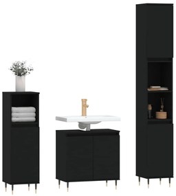 Conjunto de Móveis Eloa para Casa de Banho - Preto - Design Nórdico