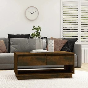 vidaXL Mesa de centro 102,5x55x44 cm derivados madeira carvalho fumado