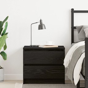 Cabeceira de cama vidaXL Preta em Carvalho 50x40x43,5 cm de Madeira En