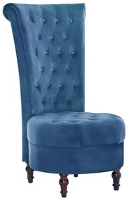 vidaXL Cadeirão com encosto alto veludo azul