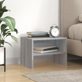 vidaXL Mesa de cabeceira 40x30x30 cm madeira proc. sonoma cinzento