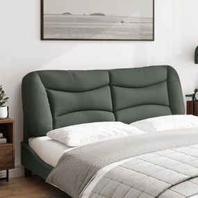 Almofadão de cabeceira 160 cm tecido cinzento-escuro