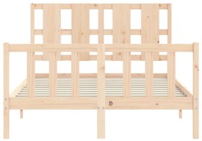 Cama sem colchão 140x190 cm madeira de pinho maciça