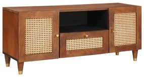 vidaXL Gabinete para TV com gaveta Castanho 105 x 33,5 x 46 cm