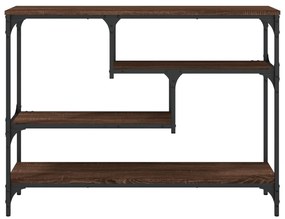 Mesa consola 100x30x75 cm derivados madeira carvalho castanho