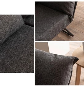 Sofá-Cama de 2 Lugares Viper – Cinzento Escuro – 150x78x60 cm