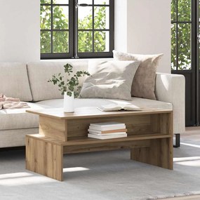 vidaXL Mesa de centro carvalho artisiano 90 x 55 x 42.5 cm