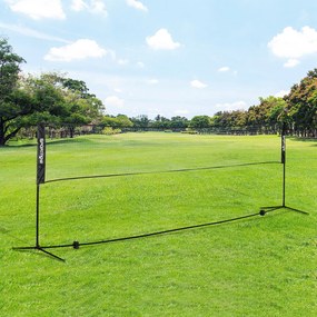 Conjunto de Badminton, Pickleball e Voleibol 3 em 1, 510 x 103 x 155 cm, Altura Ajustável, Preto