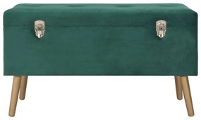 Bancos de arrumação 3 pcs veludo verde