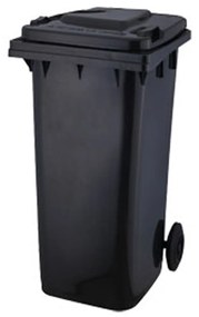 Contentor Lixo com Rodas Cinzento 120L 46X56X96cm