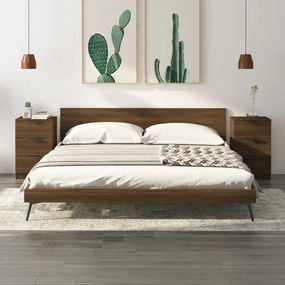 vidaXL Mesas de cabeceira 2 pcs 40x36x65 cm cor carvalho castanho