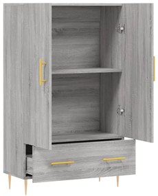 Armário alto derivados de madeira 69,5x31x115cm cinza sonoma