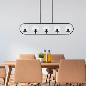 Candeeiro de Teto Jewel – Preto – 122 x 15 cm