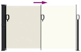 Toldo lateral retrátil 117x300 cm creme