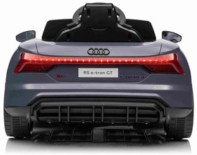 Carro elétrico para crianças Audi RS E-tron GT 12V, controlo remoto, USB / AUX, Bluetooth, bateria de lítio, luzes LED licença ORIGINAL Cinzento