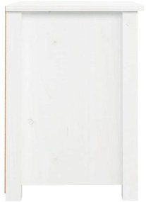 Mesa de cabeceira 40x35x49 cm madeira de pinho maciça branco