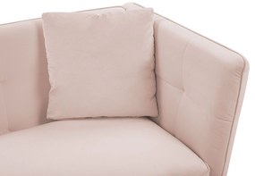 Sofá de 3 lugares em veludo rosa FREDERICA Beliani