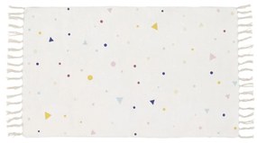Kave Home - Tapete Miris algodão bolinhas e triângulos multicolor 65 x 110 cm