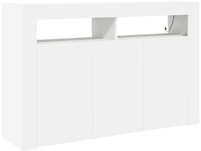 Aparador Branco Branco Madeira de Engenharia 116 x 30 x 75 cm