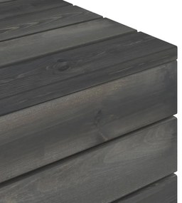 Mesas de paletes para jardim 2 pcs pinho maciço cinzento-escuro