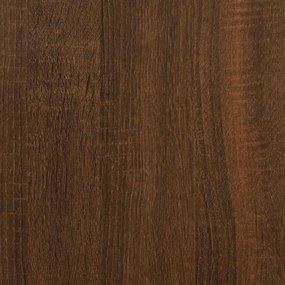 Mesa cabeceira 39x39x67 cm derivados madeira carvalho castanho