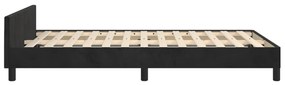 Estrutura de cama sem colchão 120x190 cm Veludo preto