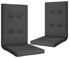 vidaXL Almofadões para cadeiras de jardim 2 pcs 120x50x5cm antracite