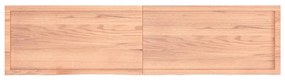 Tampo de mesa 200x50x(2-6) cm carvalho tratado castanho-claro