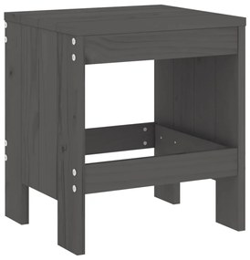 Bancos de jardim 2 pcs 40x36x45 cm pinho maciço cinzento