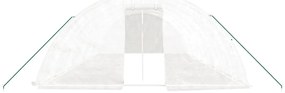 Estufa com estrutura de aço 50 m² 10x5x2,3 m branco