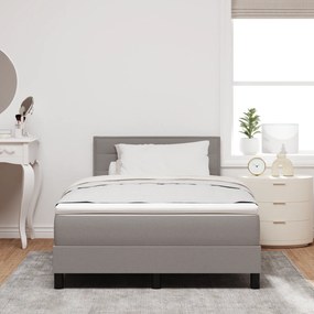Cama Box Spring com Colchão Taupe 120x200 cm Tecido