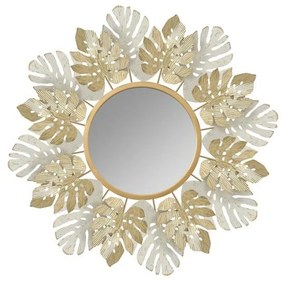 Espelho de Parede Dkd Home Decor Metal Folha de Planta (78,7 X 5,7 X 78,7 cm)
