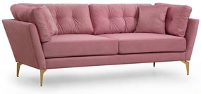 Sofá de 3 Lugares Mapa – Rosa Pó – 214 cm x 90 cm x 84 cm