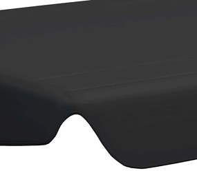 Toldo suplente baloiço jardim 188/168x145/110 cm preto