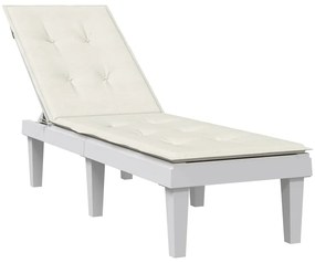 vidaXL Almofadão para cadeira terraço (75+105) x 50 x 4cm mesclado tecido