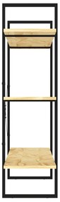 Estante com 3 prateleiras 100x30x105 cm pinho maciço castanho
