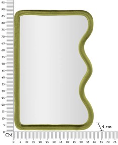 ESPELHO DE PAREDE TOD VELUDO VERDE 60X4X90 CM