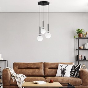 Chandelier King – Preto e Branco – 34 x 34 x 134 cm