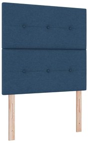 Cama Box com Colchão e LED Azul 90x200 cm Tecido
