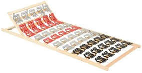 vidaXL Estrutura de cama com 12 ripas e cabeceira ajustável 90x200 cm